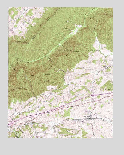 Rural Retreat, VA USGS Topographic Map