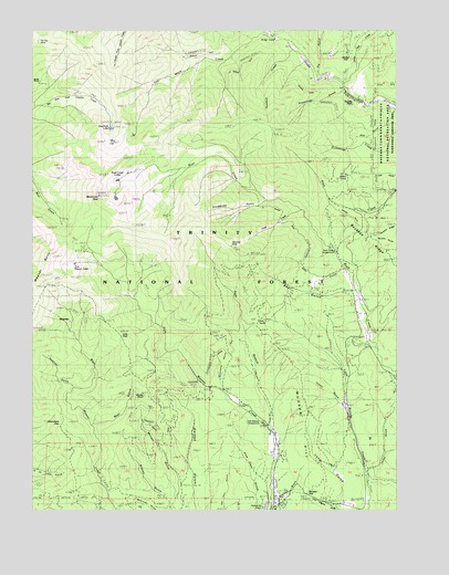 Rush Creek Lakes, CA USGS Topographic Map