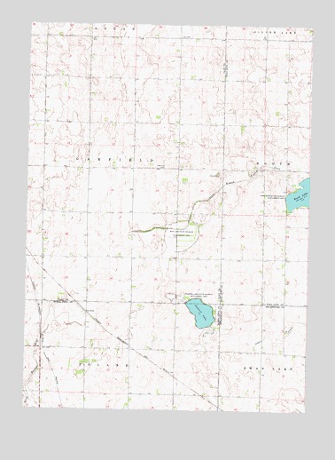 Rush Lake West, IA USGS Topographic Map