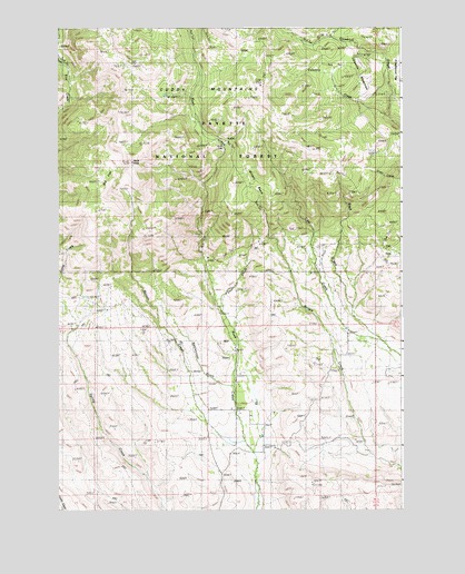 Rush Peak, ID USGS Topographic Map