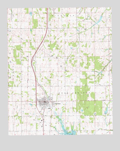 Rush Springs, OK USGS Topographic Map