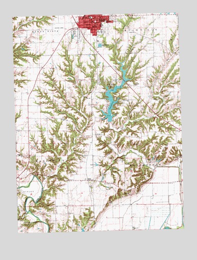 Rushville South, IL USGS Topographic Map
