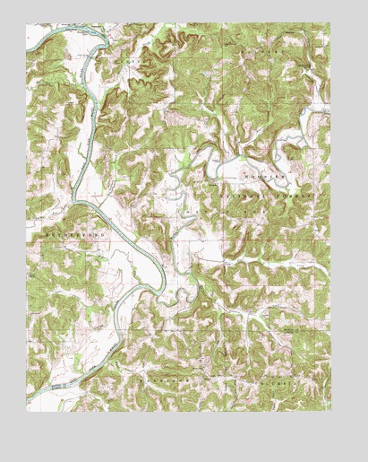 Rusk, IN USGS Topographic Map