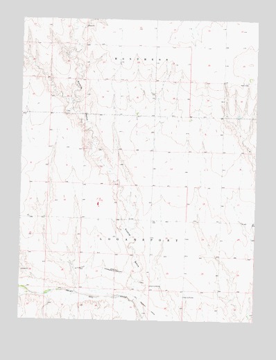 Russell Springs NE, KS USGS Topographic Map