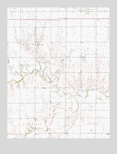 Russell SW, KS USGS Topographic Map
