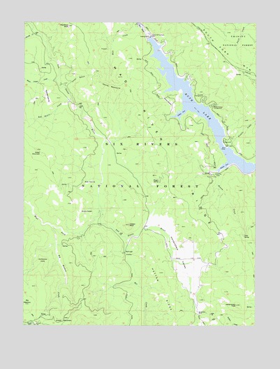 Ruth Lake, CA USGS Topographic Map