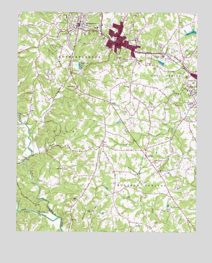 Rutherfordton South, NC USGS Topographic Map