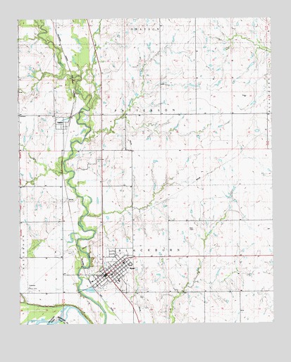 Ryan, OK USGS Topographic Map