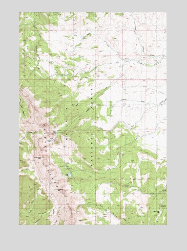 Sacagawea Peak, MT USGS Topographic Map