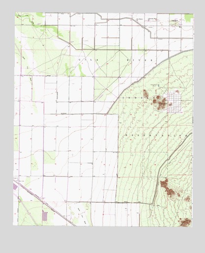 Sacaton Butte, AZ USGS Topographic Map