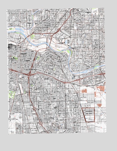 Sacramento East, CA USGS Topographic Map