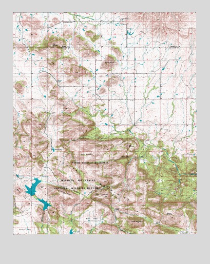 Saddle Mountain, OK USGS Topographic Map