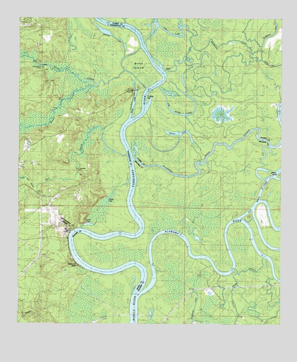Bilbo Island, AL USGS Topographic Map