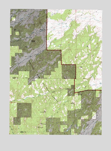 Saddleback Mountain, WY USGS Topographic Map