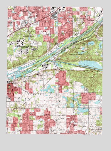 Sag Bridge, IL USGS Topographic Map
