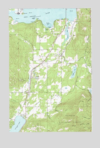 Sagle, ID USGS Topographic Map
