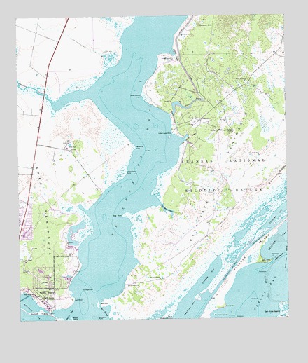 Saint Charles Bay, TX USGS Topographic Map