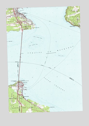 Saint Ignace, MI USGS Topographic Map