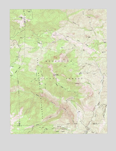 Saint John Mountain, CA USGS Topographic Map
