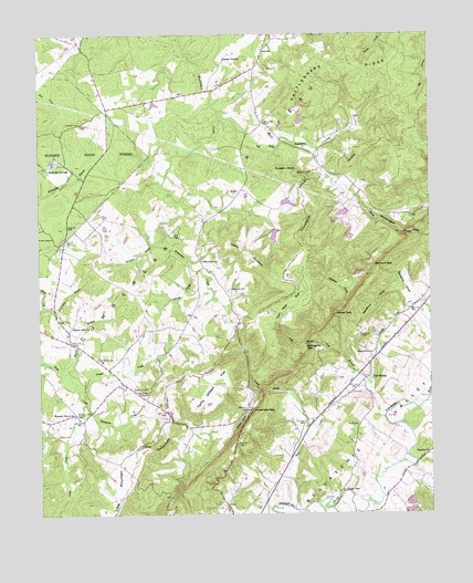 Billingsley Gap, TN USGS Topographic Map