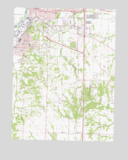 Saint Joseph South, MO USGS Topographic Map