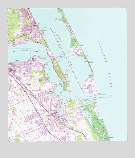 Saint Lucie Inlet, FL USGS Topographic Map