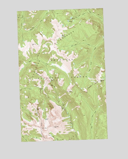 Billy Goat Mountain, WA USGS Topographic Map