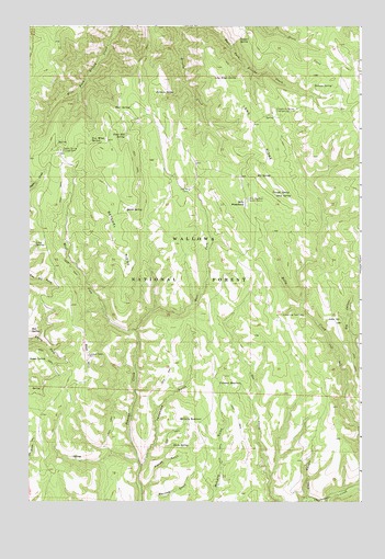 Billy Meadows, OR USGS Topographic Map