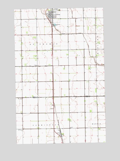 Saint Thomas, ND USGS Topographic Map