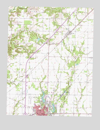 Salem North, IL USGS Topographic Map
