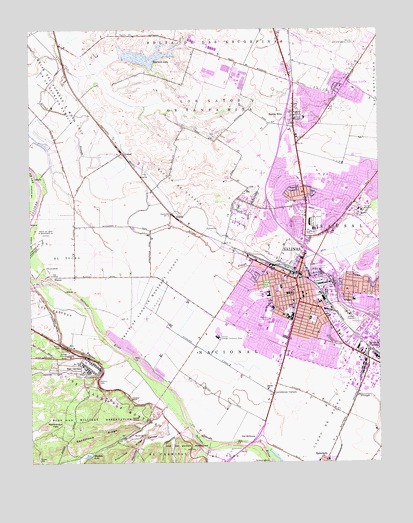 Salinas, CA USGS Topographic Map