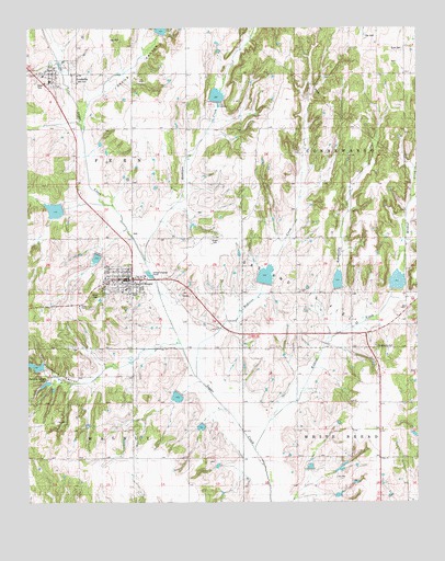Binger, OK USGS Topographic Map