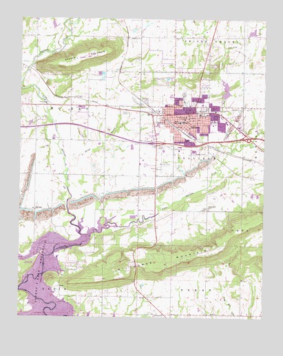 Sallisaw, OK USGS Topographic Map