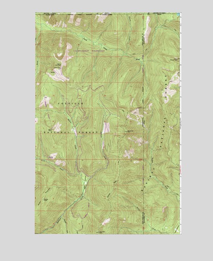 Salmo Mountain, WA USGS Topographic Map
