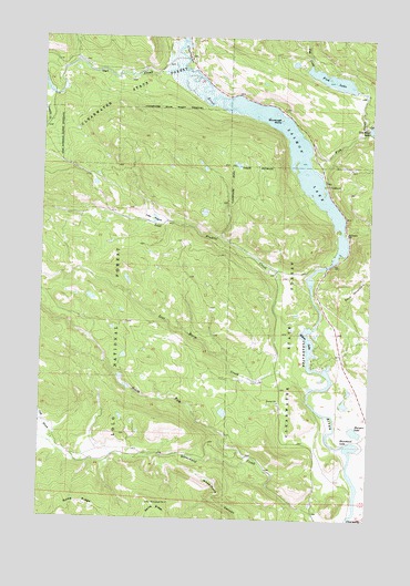 Salmon Lake, MT USGS Topographic Map