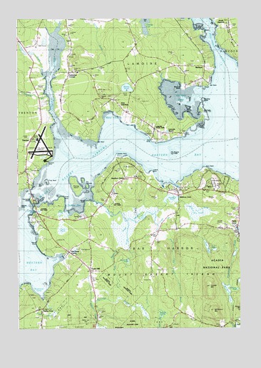 Salsbury Cove, ME USGS Topographic Map