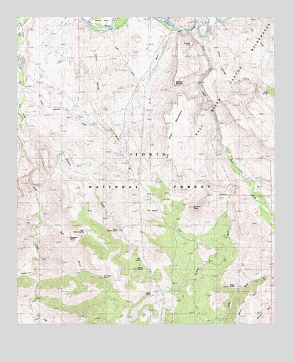 Salt River Peak, AZ USGS Topographic Map