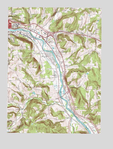 Binghamton East, NY USGS Topographic Map