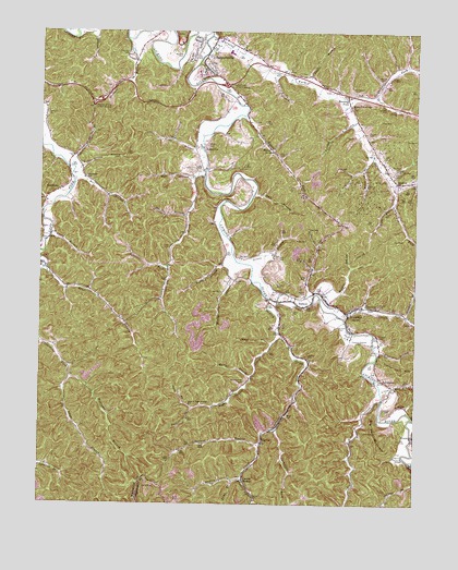 Salyersville South, KY USGS Topographic Map