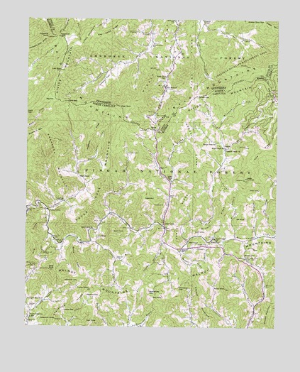 Sams Gap, NC USGS Topographic Map