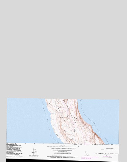 San Clemente Island North, CA USGS Topographic Map