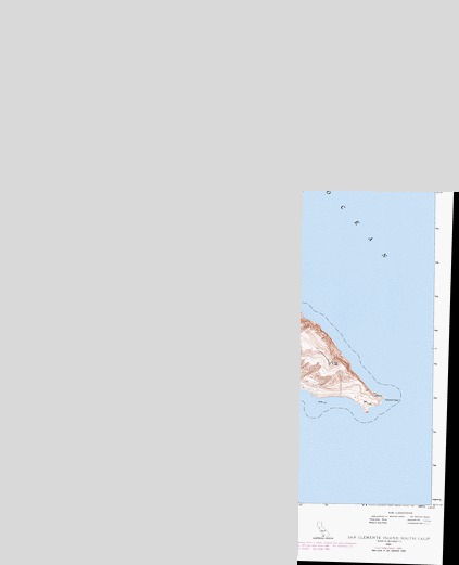 San Clemente Island South, CA USGS Topographic Map