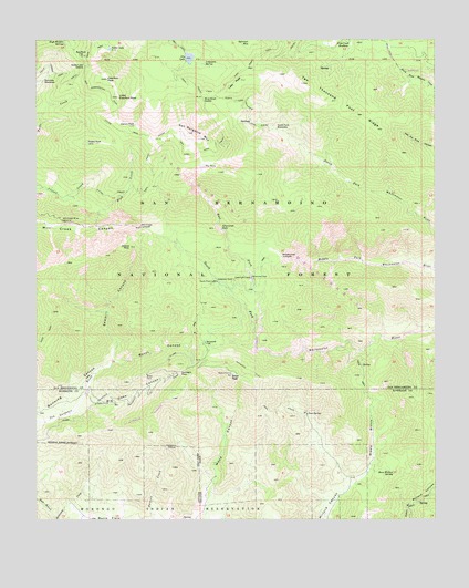 San Gorgonio Mountain, CA USGS Topographic Map
