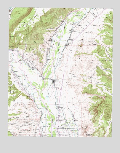 San Juan Pueblo, NM USGS Topographic Map
