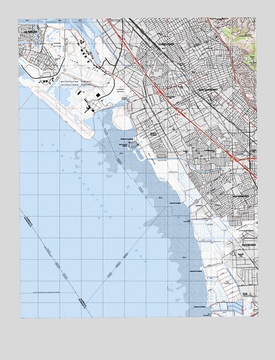 San Leandro, CA USGS Topographic Map