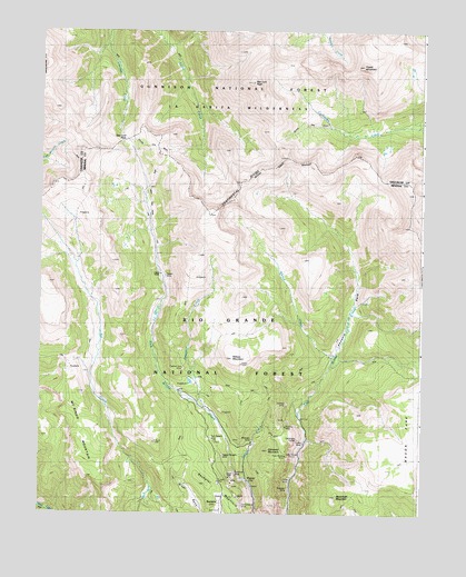 San Luis Peak, CO USGS Topographic Map