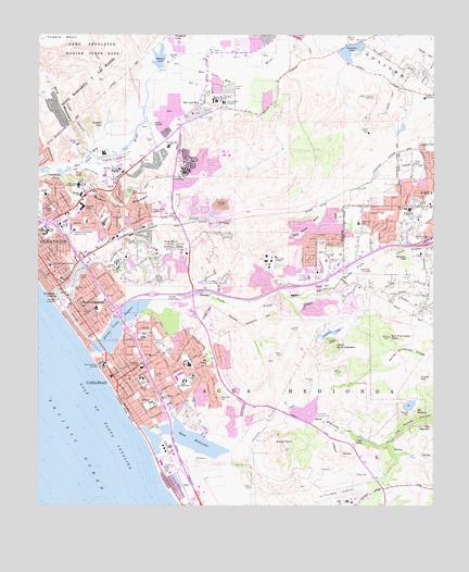 San Luis Rey, CA USGS Topographic Map