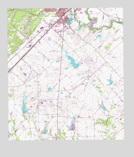 San Marcos South, TX USGS Topographic Map