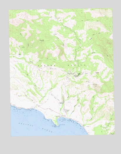 San Simeon, CA USGS Topographic Map