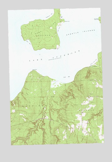 Sand Island, WI USGS Topographic Map
